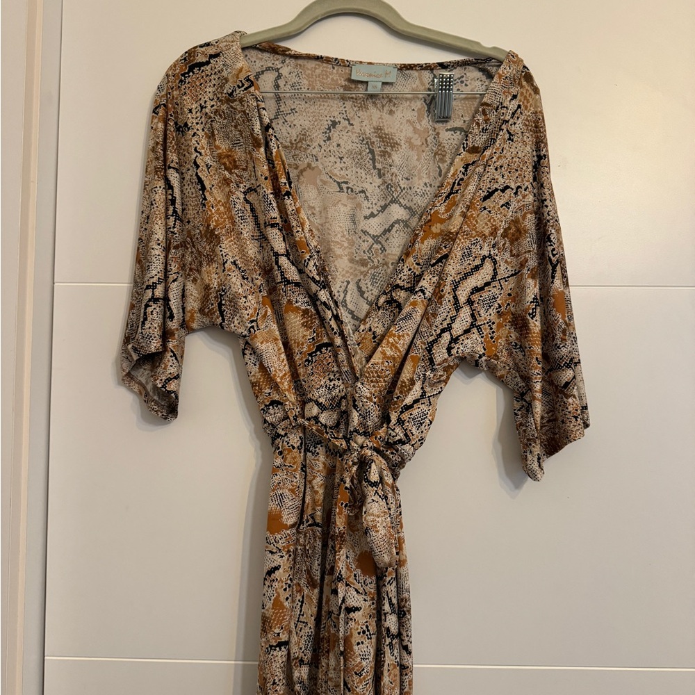 Snake Print Wrap Rhomper